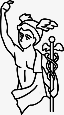 古代信使赫密士使者神图标高清图片