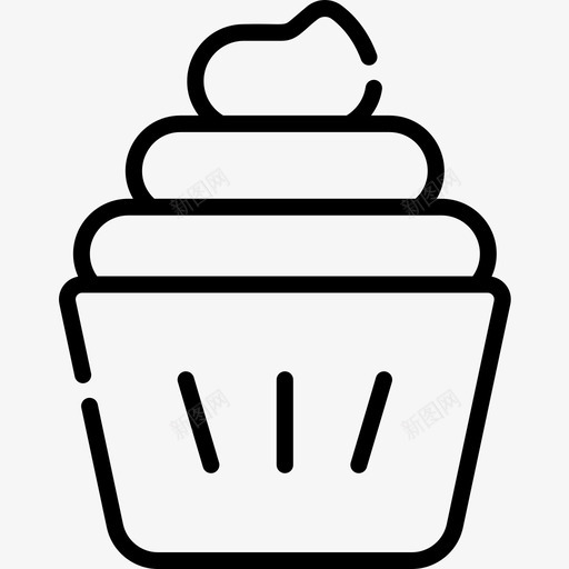 纸杯蛋糕面包房95直系图标svg_新图网 https://ixintu.com 直系 纸杯 蛋糕 面包房