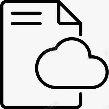 文件数字服务12线性图标图标