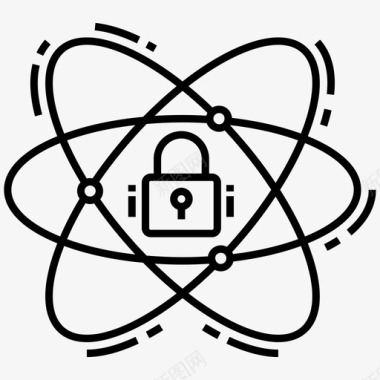 科学保护数据治理网络安全图标图标