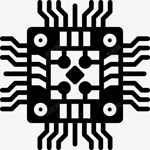 硬件电路板主板图标svg_新图网 https://ixintu.com 主板 存储器 技术 电路板 硬件