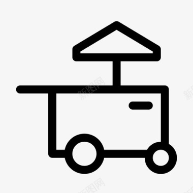 食品车售货亭市场图标图标