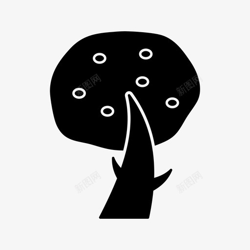 蘑菇树雕文图标svg_新图网 https://ixintu.com 蘑菇 雕文
