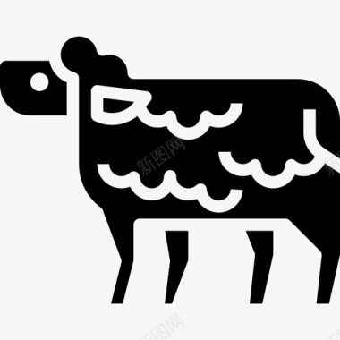 绵羊餐厅70实心图标图标