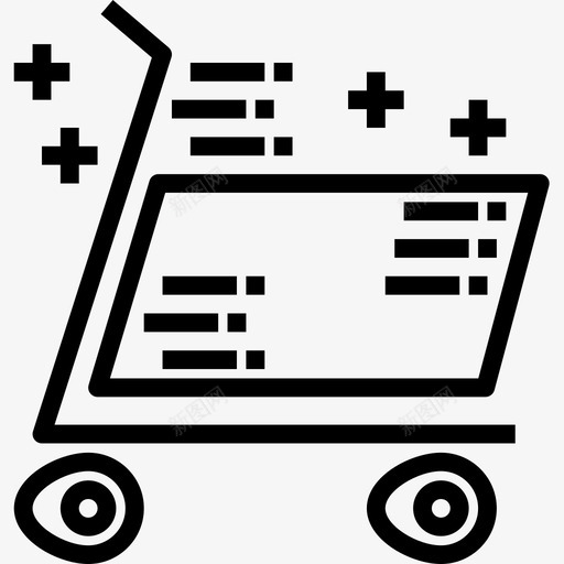 购物车在线营销15线性图标svg_新图网 https://ixintu.com 在线 线性 营销 购物车