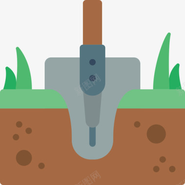 挖掘地面保持2平坦图标图标