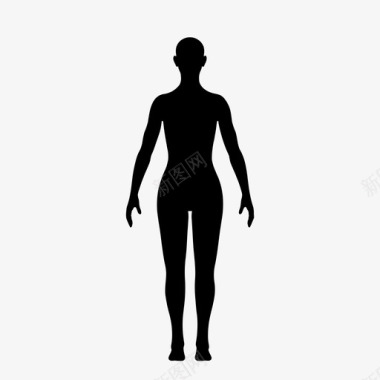 女性解剖学身体图标图标