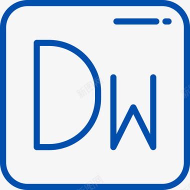 Dreamweaver网页平面4蓝色图标图标