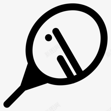 羽毛球球拍运动图标图标