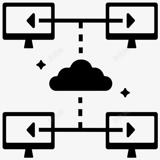 传输数据云大数据迁移图标svg_新图网 https://ixintu.com 传输 双向 同步 大数 数据 数据分析 迁移