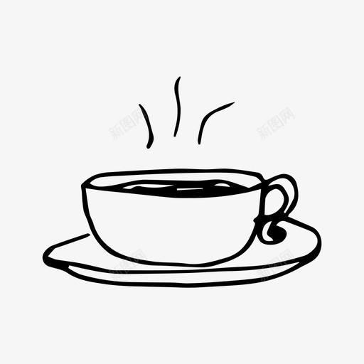咖啡热饮早茶图标svg_新图网 https://ixintu.com 咖啡 早茶 热饮 饮料