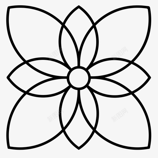 花卉图案元素装饰图标svg_新图网 https://ixintu.com 元素 图案 花卉 装饰 设计