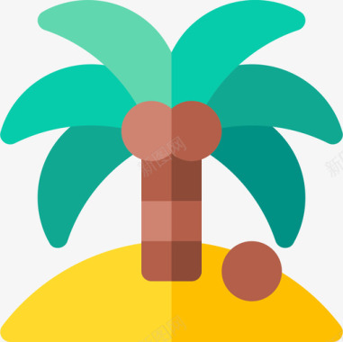 摩洛哥棕榈树4平坦图标图标