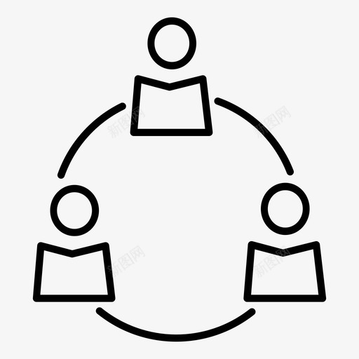 团队合作员工图标svg_新图网 https://ixintu.com 合作 员工 团队