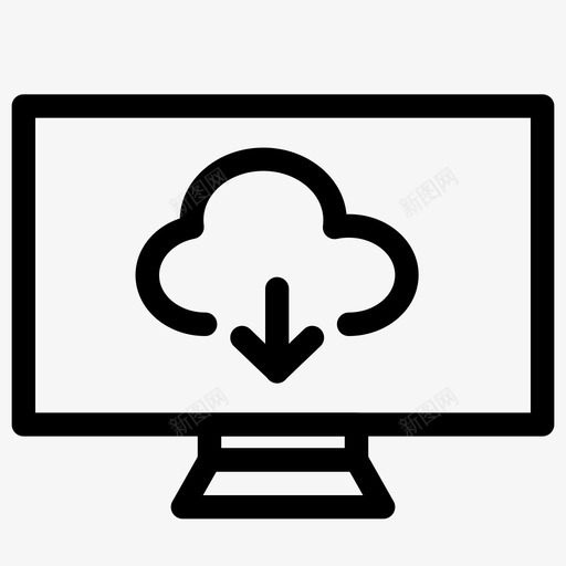 云桌面监控图标svg_新图网 https://ixintu.com 下载 云计算 桌面下载 监控