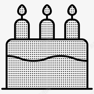 生日蛋糕馅饼社交网络星罗棋布图标图标