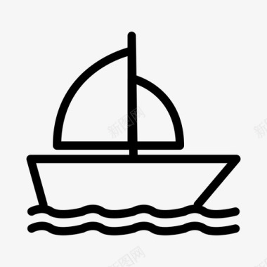 船游船帆船图标图标
