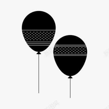 气球装饰聚会图标图标