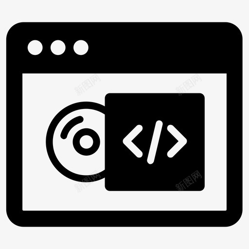 软件应用程序安装图标svg_新图网 https://ixintu.com cd 安装 应用程序 软件 软件包