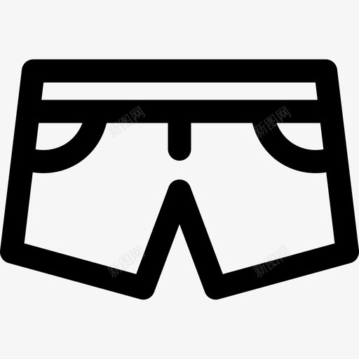 短裤衣服158直线型图标svg_新图网 https://ixintu.com 直线 短裤 线型 衣服