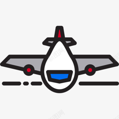 飞机酒店旅行3线性颜色图标图标