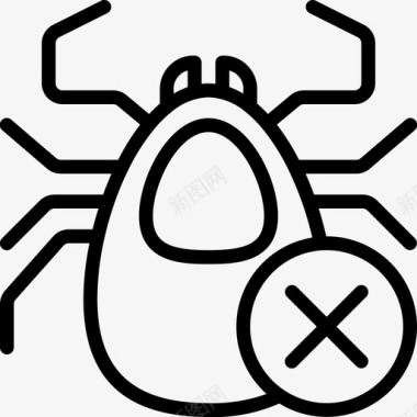 无虫子害虫防治1线性图标图标