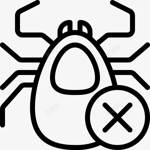 无虫子害虫防治1线性图标svg_新图网 https://ixintu.com 害虫 线性 虫子 防治