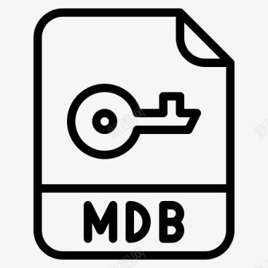 Mdb文件扩展名2大纲图标图标