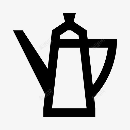 水壶咖啡咖啡壶图标svg_新图网 https://ixintu.com 咖啡 咖啡壶 水壶 食物