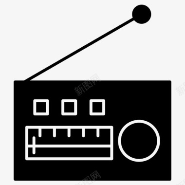 收音机调频媒体图标图标