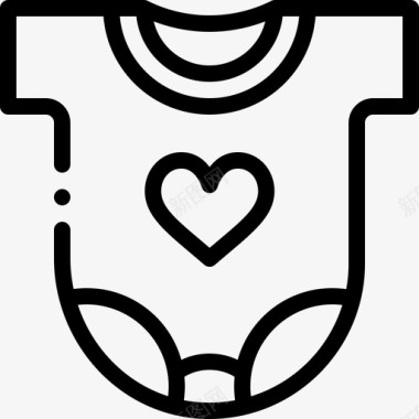 婴儿服装32家庭直系图标图标