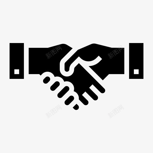 握手商务沟通图标svg_新图网 https://ixintu.com 交易 关系 商务 握手 沟通 牢固