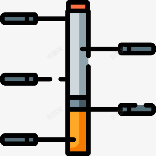 针灸戒烟9线色图标svg_新图网 https://ixintu.com 戒烟 线色 针灸