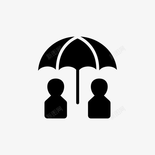伞锁保护图标svg_新图网 https://ixintu.com 保护 大纲 安全 盾牌