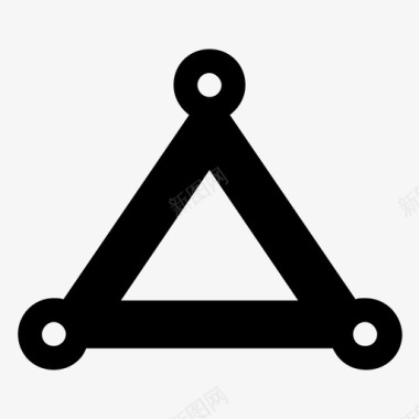 三角形几何形状三角形图标图标