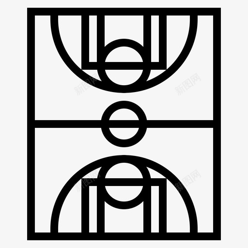 篮球场比赛体育图标svg_新图网 https://ixintu.com 体育 体育场 学校 比赛 篮球场