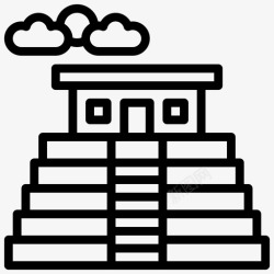 台克阿兹台克金字塔阿兹台克文化图标高清图片