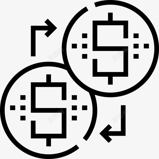 货币兑换投资53线性图标svg_新图网 https://ixintu.com 兑换 投资 线性 货币
