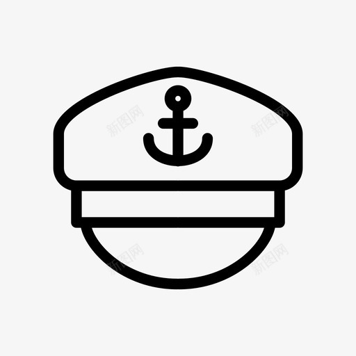 帽子船长领航员图标svg_新图网 https://ixintu.com 大海 布列塔 帽子 水手 船长 领航员