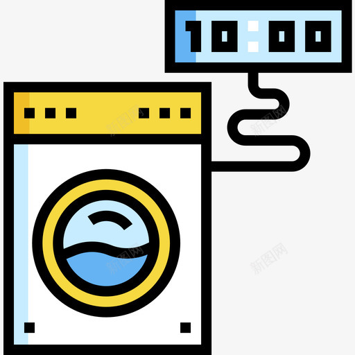 洗衣机domotics28线性颜色图标svg_新图网 https://ixintu.com domotics 洗衣机 线性 颜色