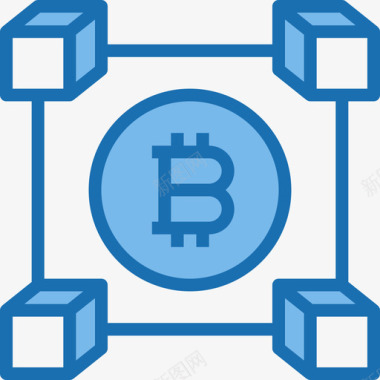 区块链加密货币56蓝色图标图标