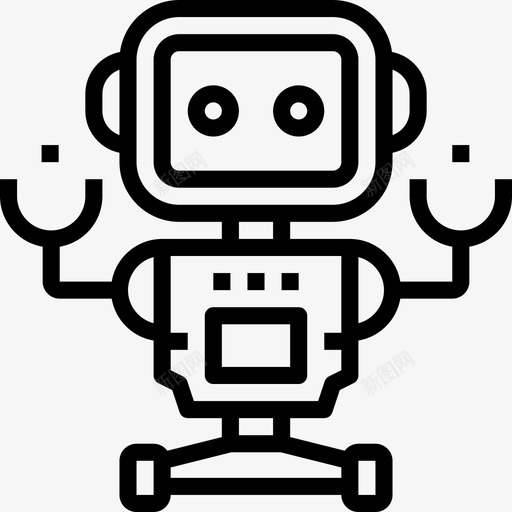 线性商务数字机器人图标svg_新图网 https://ixintu.com 商务 数字 数字机 机器人 线性