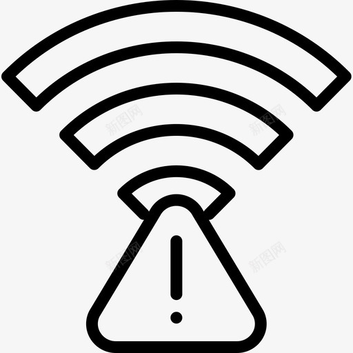 Wifi移动接口线性图标svg_新图网 https://ixintu.com Wifi 接口 移动 线性