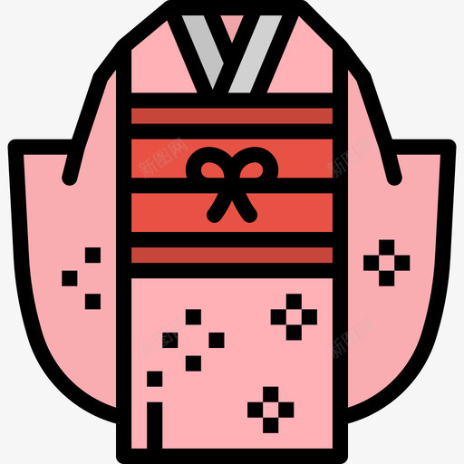 和服日本53线性颜色图标svg_新图网 https://ixintu.com 和服 日本 线性 颜色