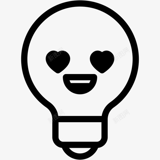 爱表情情感图标svg_新图网 https://ixintu.com 情感 感觉 灯泡 表情
