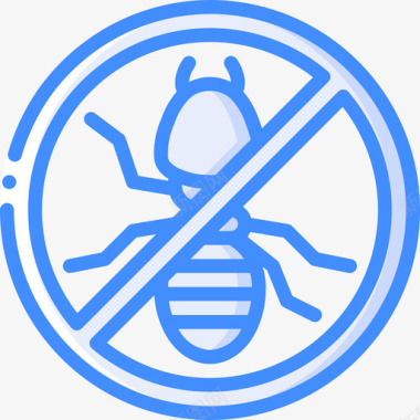 没有虫子害虫控制3蓝色图标图标