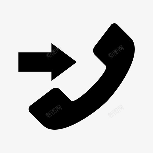 电话呼叫呼出图标svg_新图网 https://ixintu.com 呼出 呼叫 接收器 电话