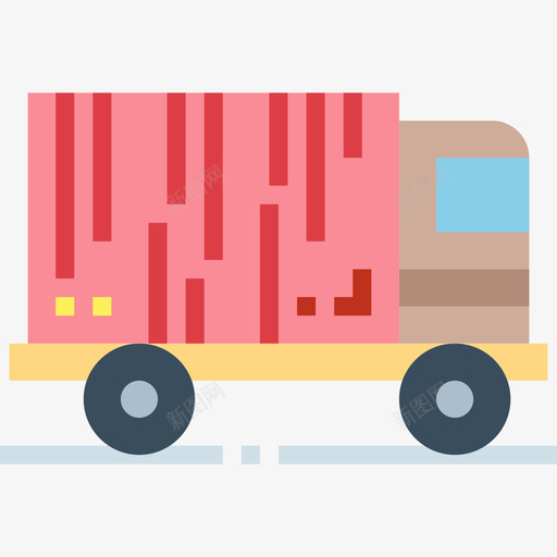 送货卡车物流42扁平图标svg_新图网 https://ixintu.com 卡车 扁平 物流 送货