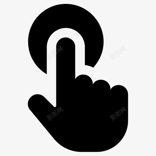 按钮手指手图标svg_新图网 https://ixintu.com 手指 按钮 触摸