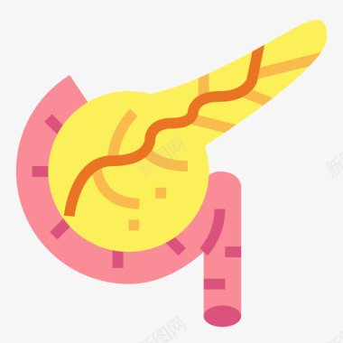 胰腺人器官5扁平图标图标